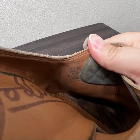 Zodiac tan leather slip on mules with heel western boho size 9.5 - Picture 14 of 14